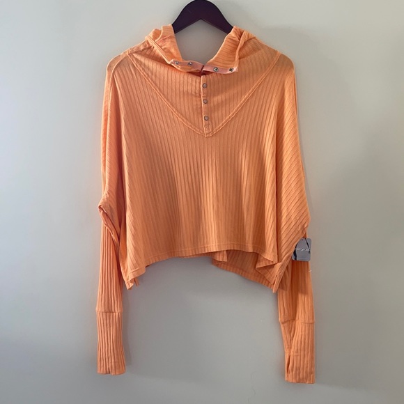 Free People Tops - FP Movement Blissed Out Henley Hoodie - NWT Med